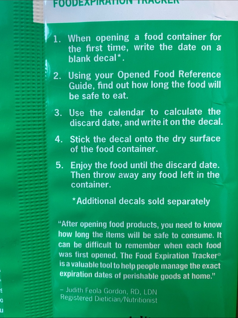 Food Expiration Tracker Kit - Picture 3 of 4